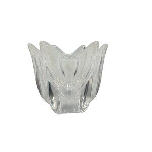 Orrefors Belle Tulip Crystal Bowl By Jan Johansson Swedish Heavy Glass Vintage